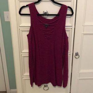 Express low v-neck sweater